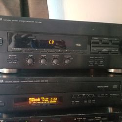 Yamaha Natural Sound RX-496 160 Watt Stereo Receiver With Yamaha CDC-645 5 Disc CD changer 