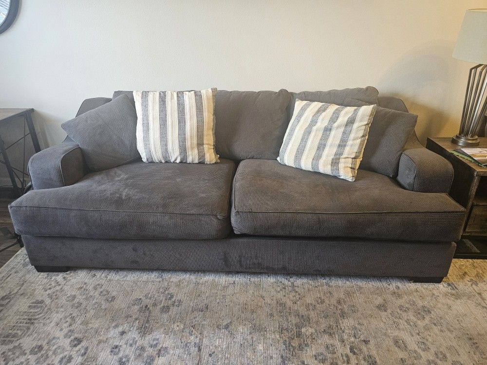 Oversized Gray Couch