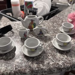 Kids Tea Set And Monkeys 