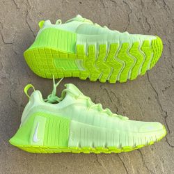 New Nike Free Metcon 6 Barely Volt Gym Workout Training Shoes Women’s 6.5, Youth 5y