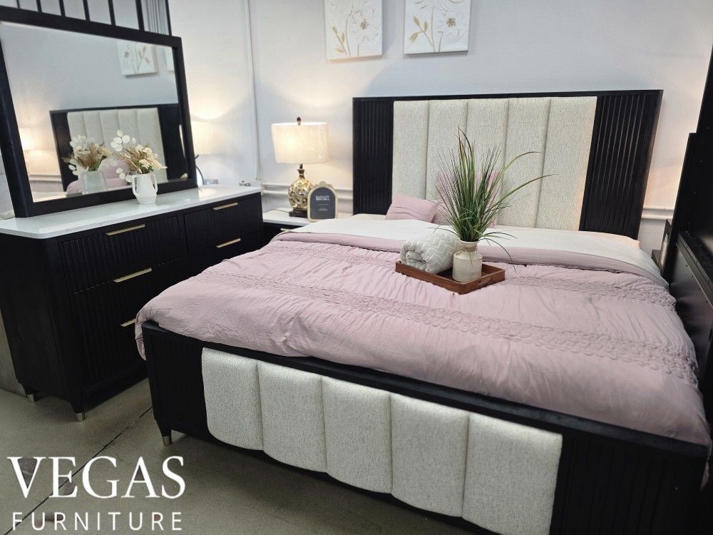 King Bedroom Set 4pc ✅ Delivery available ✅ Financing...