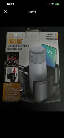 Car Cup Holder with Cell Phone Dock, New