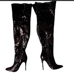 Sequin Boots 
