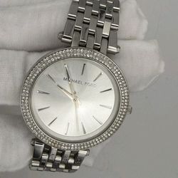 Michael Kors Darci MK3190 Silver Crystal Pavé Bezel SS Bracelet Women's Watch