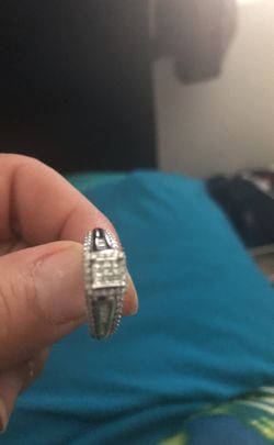 White gold ring with diamonds selling for 500.00