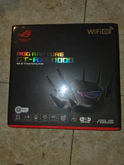 ASUS ROG Rapture GT-AXE11000 Wi-Fi 6E Gaming Router - NEW - FACTORY SEALED! $200! PRICE TO SELL!