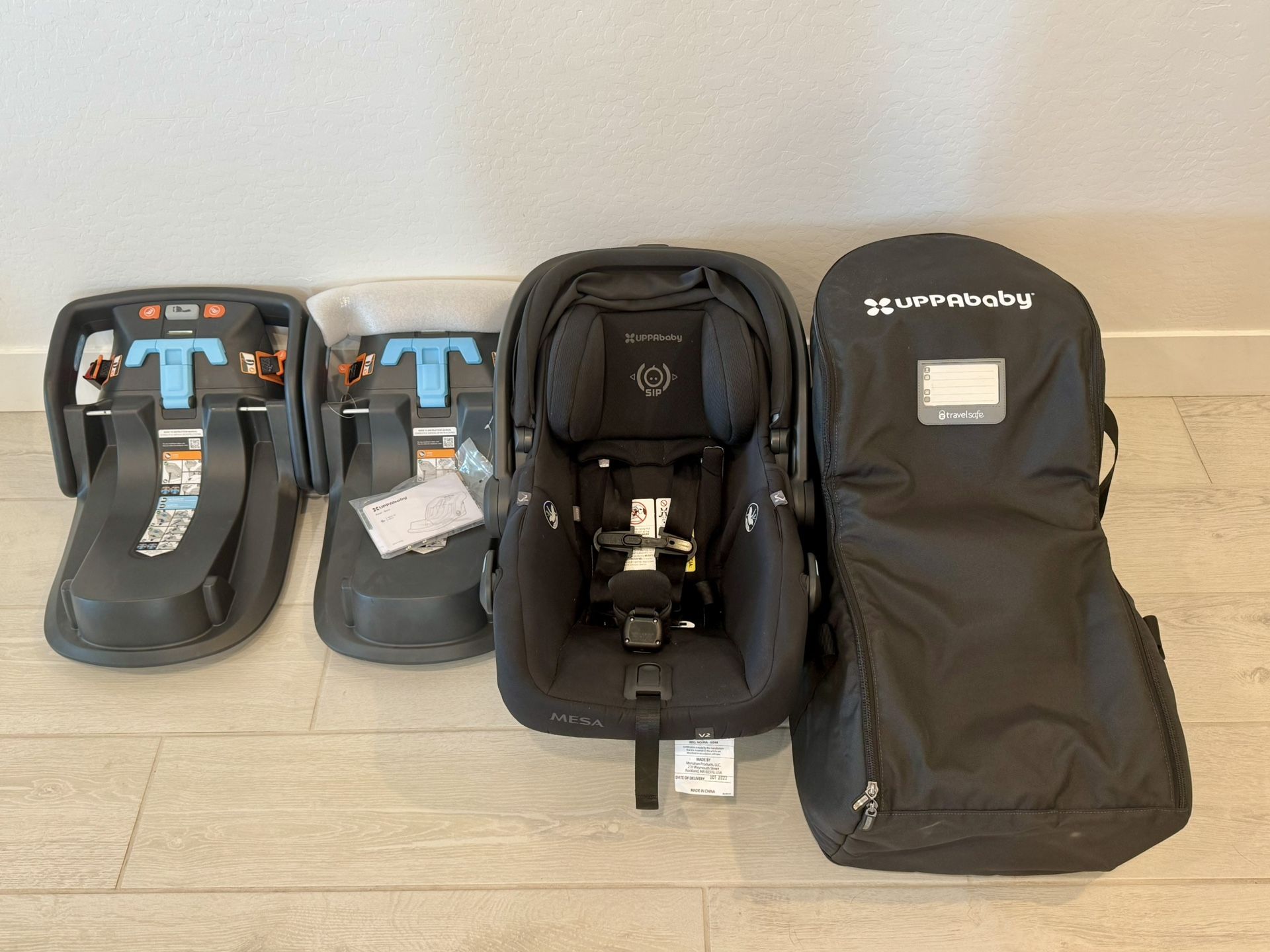 UPPAbaby Mesa Car Seat Two Bases Travel Bag