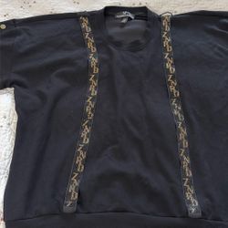 Black With Gold Rims Size L 