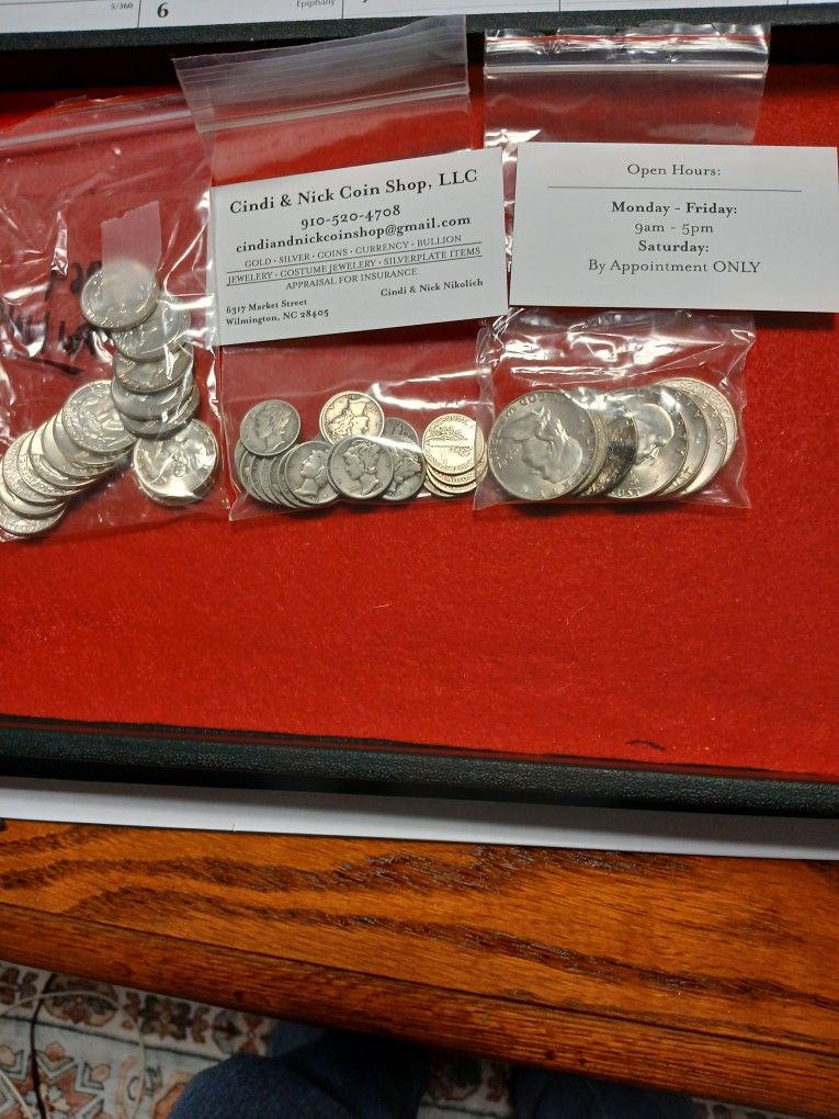 BUYING 90% pre 1964 SIVER JUNK SILVER,20X FACE VALUE
