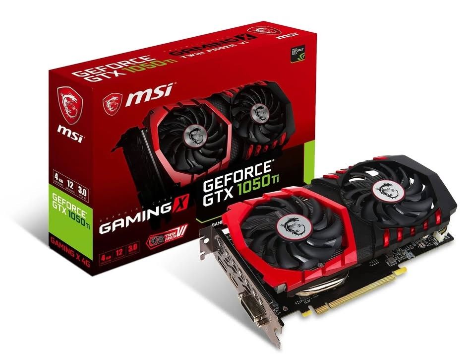 MSI Graphic Cards 4GB GDDR5 GeForce GTX 1050 Ti Gaming X 4GB