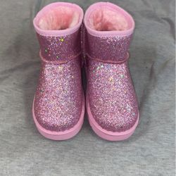 Pink Sparkly Fashion Boots Size 4 (little Girl) 