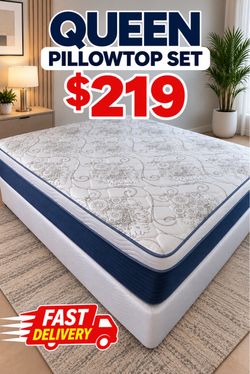 🇺🇸NEW QUEEN PILLOWTOP SET $219