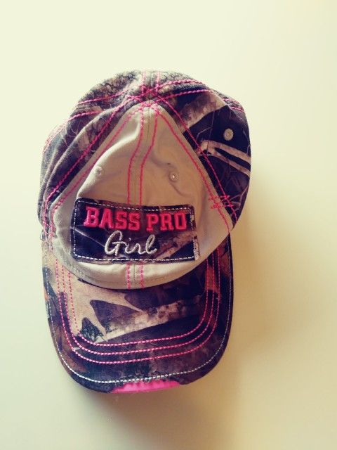 Bass Pro Shops Youth Girl Women Camo Camouflage Pink Hat Baseball Cap.