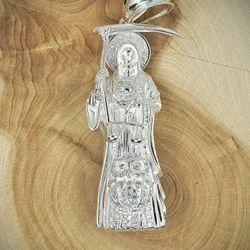 Santa Muerte 925 Sterling Silver Pendant