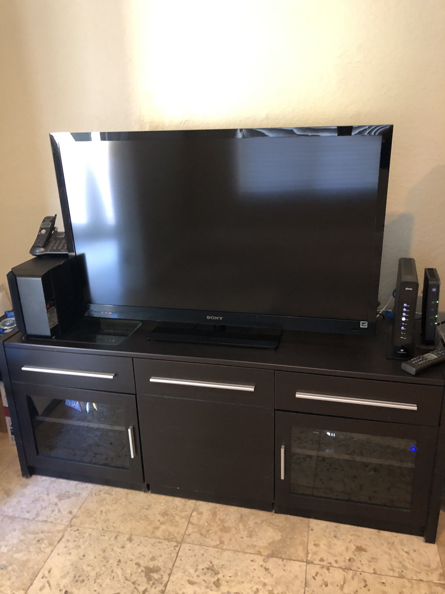 Media Stand and 42 inch flat screen TV