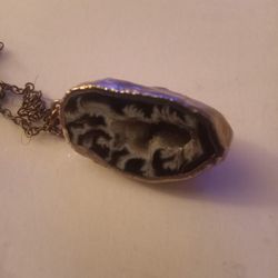 Sterling Silver Geode Pendant 