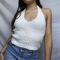 BRAND NEW! Gorgeous White Halter - Size S