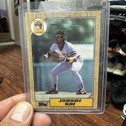 Johnny Ray Error Baseball Card. 