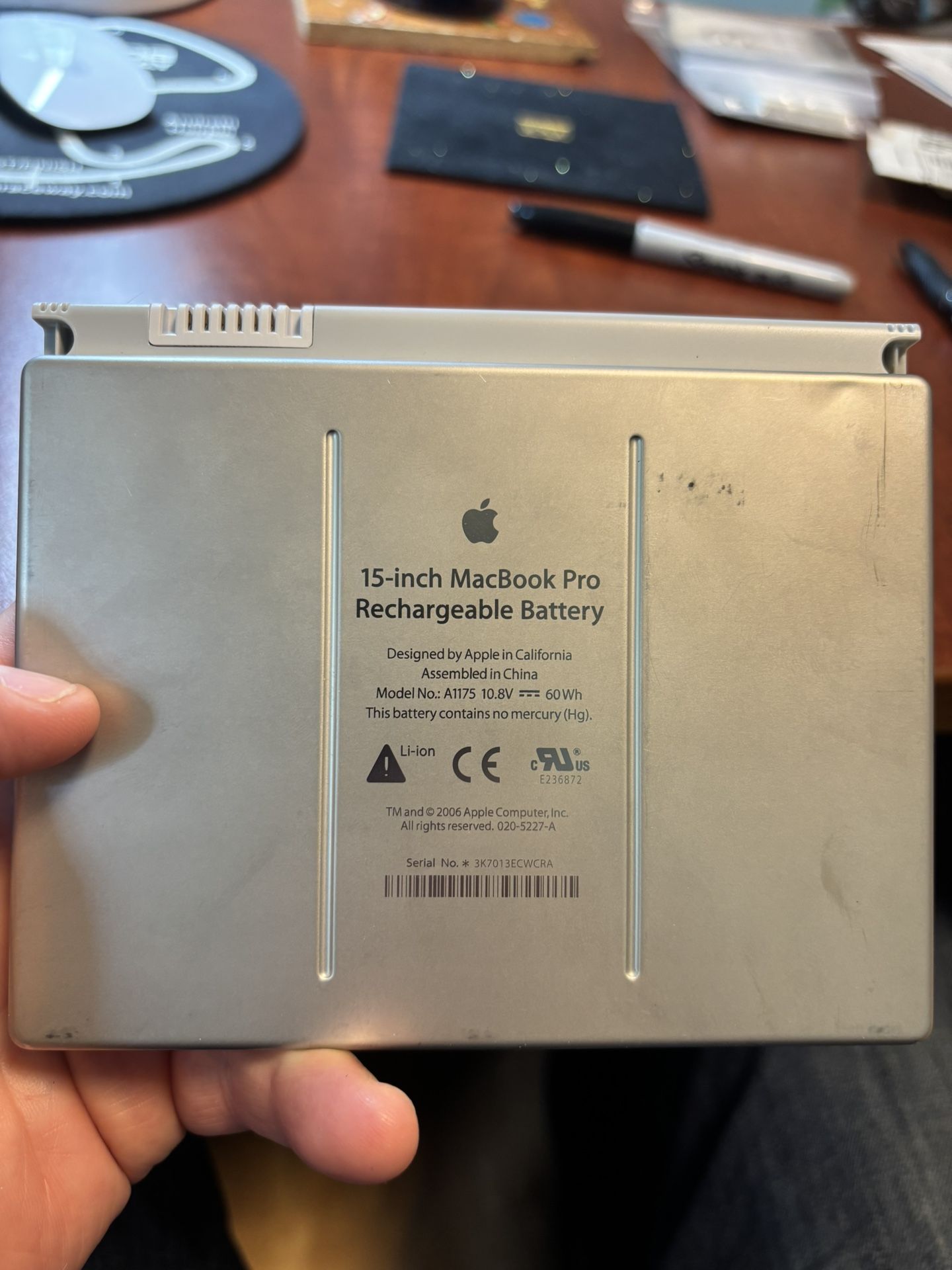 MacBook Pro 15” - Rechargeable Battery
