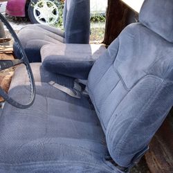 Bench Seats 60/40 1 Tan Power  And The Other Blue Non Power 