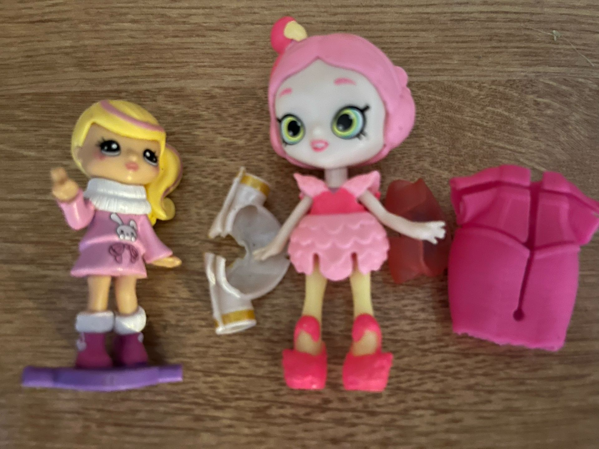 Shopkins Gently Used Rainbow Dolls collectible Lot