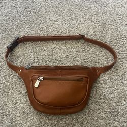 Piel Brown Leather Waist Bag