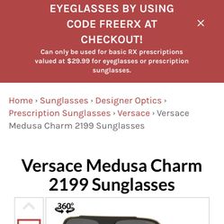 Versace Medusa Charm 2199 Men’s Sunglasses