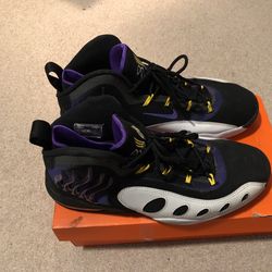 Nike Sonic Flight Black Purple Venom 2014 Zoom Air Shoes