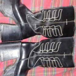 Destroy platform leather boots sz37=w6