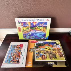3 Complete Puzzles  Good Condition