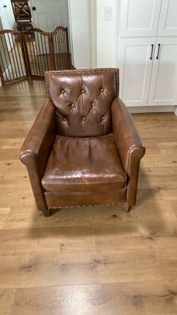 Brown leather accent chair $40 (no rips)