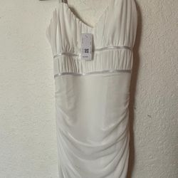 Womans Sexy White Dress Size Large 