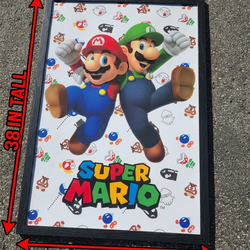 Super Mario brothers framed picture