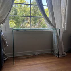 Glass Waterfall Console table