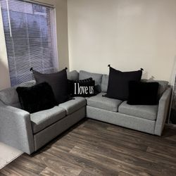 Modern Gray Sectional Couch – Clean & Ready Today