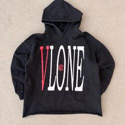 VLONE x CLOT Dragon Hoodie Black Red Graphic Streetwear Mens XL