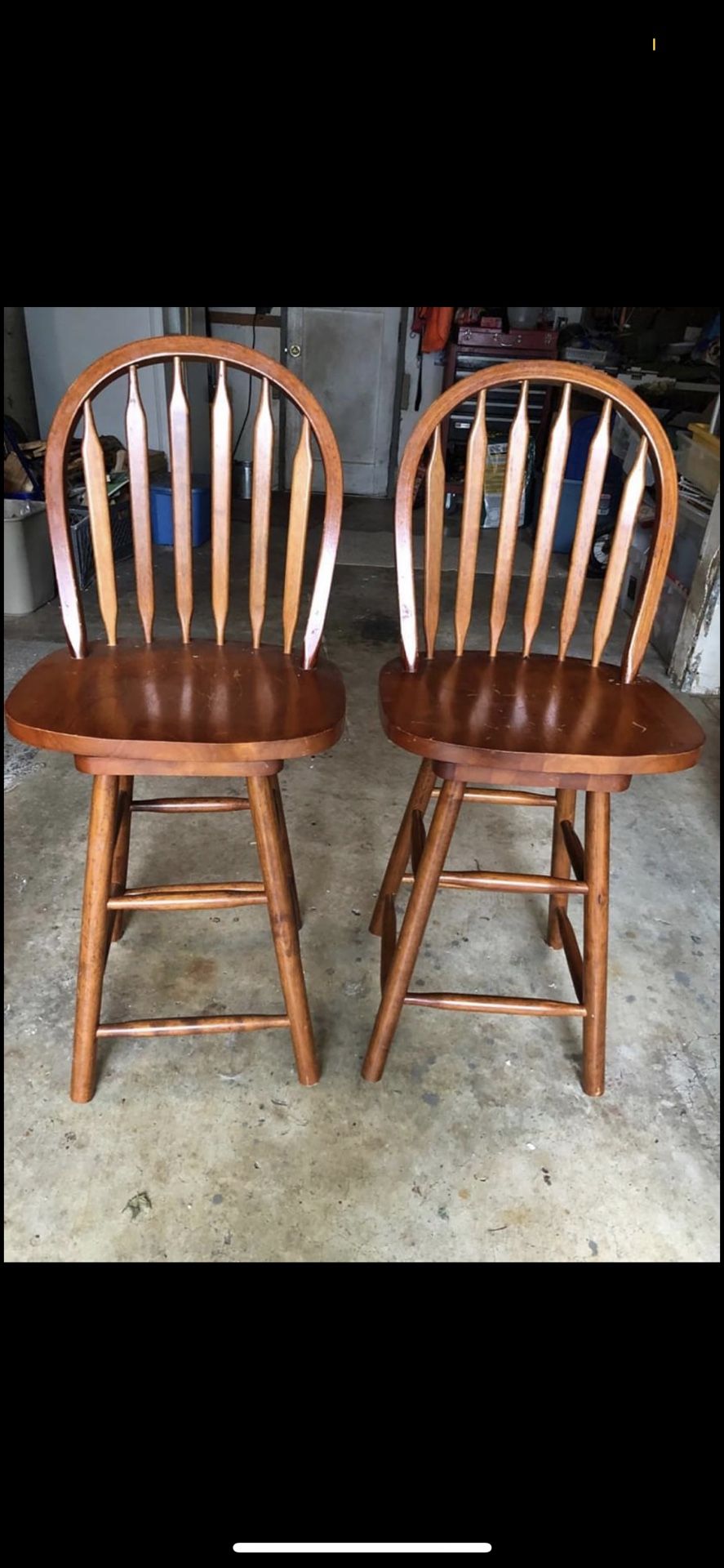 Wooden high rise chairs