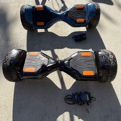 2 GOTRAX Cosmos All-Terrain Hoverboards - Barely Used, Both Chargers