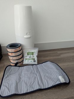 Diaper pail and changing pad