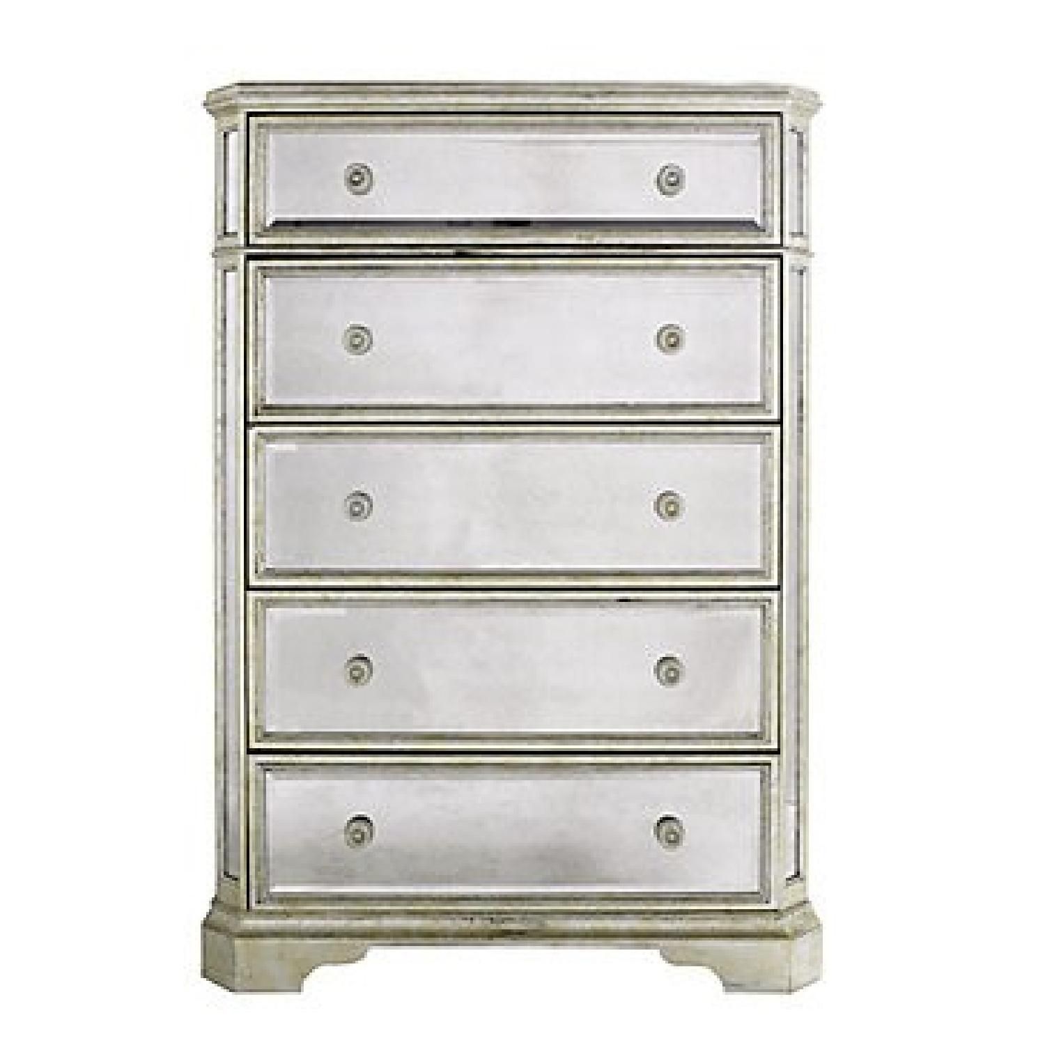 Z Gallerie Borghese Mirrored 5 Drawer Chest & Borghese Mirrored 7 Drawer Chest