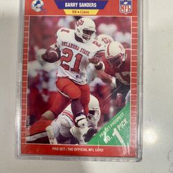 Mint Barry Sanders Pro Select Rookie Card