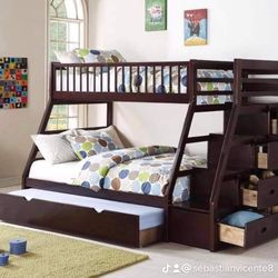 Bunk Bed Frame With Mattress 