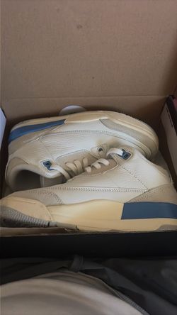 Air Jordan 3 White Blue Sneakers