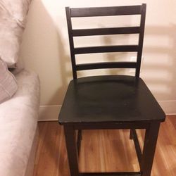 Very nice hard wood bar height chair