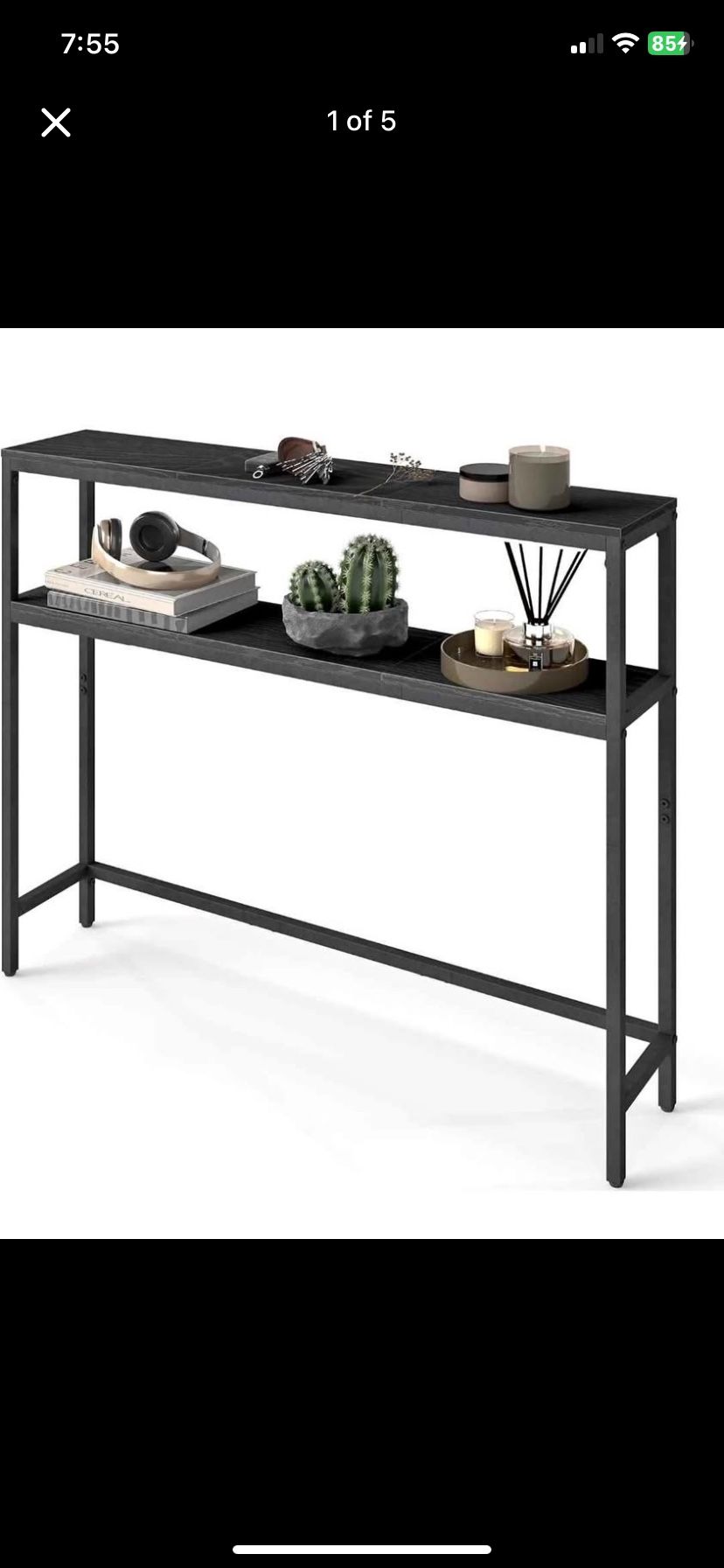 Console Entryway Table - Shelf