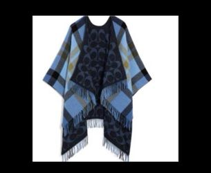 Coach reversible poncho