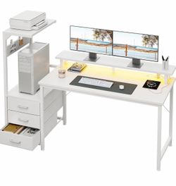White Casaottima 59 Inch Gaming Desk