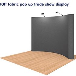 NImlock 10 ft fabric curved pop up trade show display