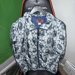 BAPE X Coach Navy windbreaker 