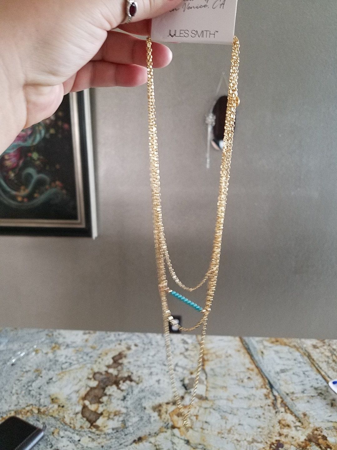 Layered goldtone necklace